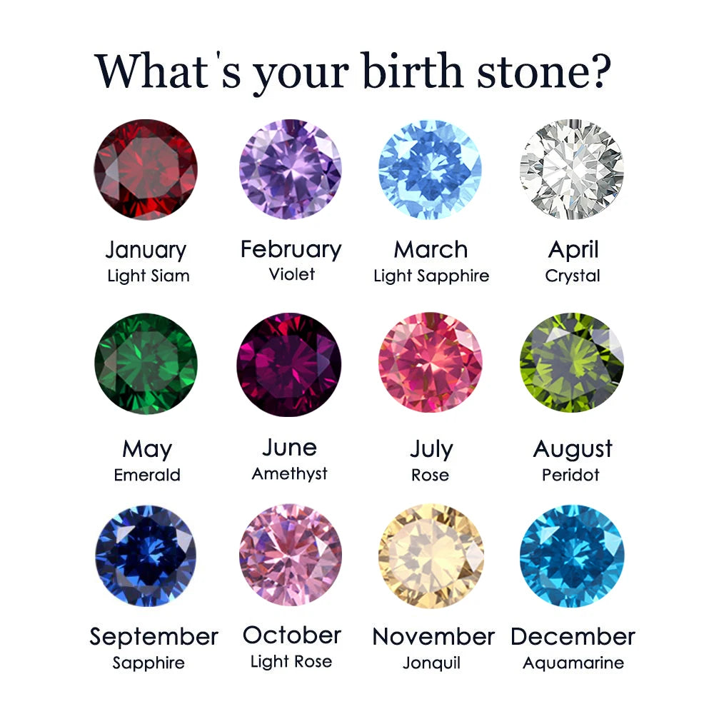 Emanco Birthstone Pendant 12 Color Month
