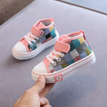Kids’ Canvas Sneakers – Breathable Checkered Casual Shoes