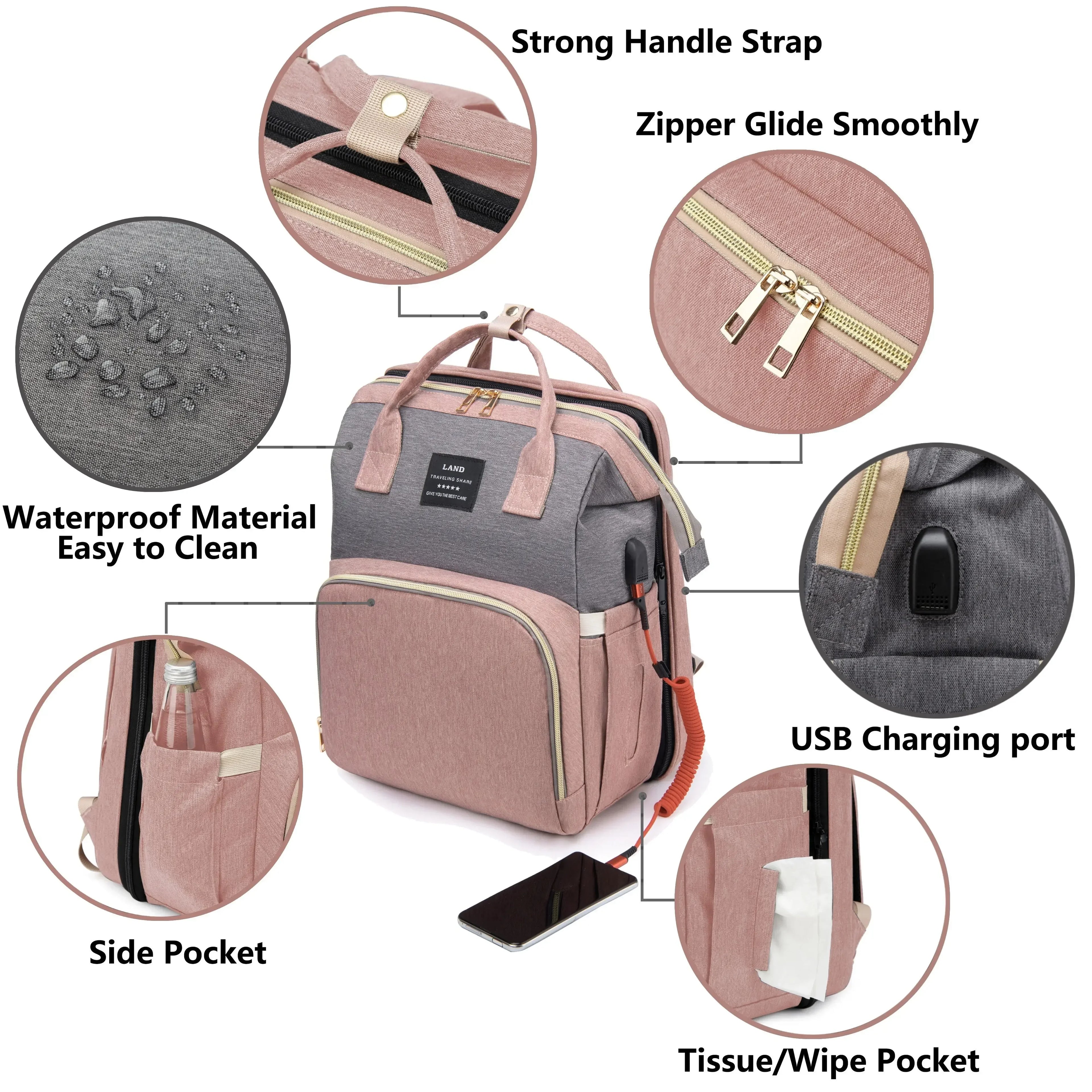 Portable Maternity Bag – Baby Travel & Diaper Organizer