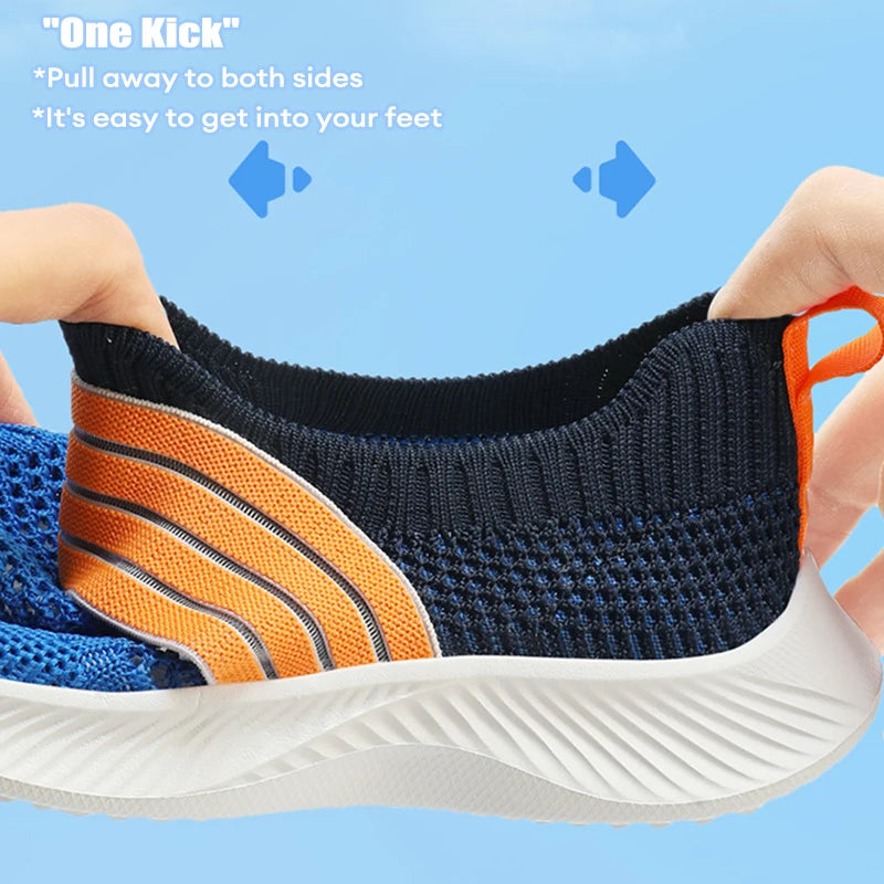 Kids’ Breathable Slip-On Sneakers – Lightweight & Comfortable (28–39)