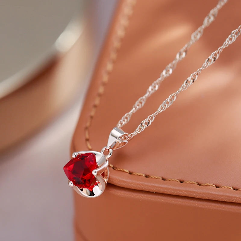 Kinel New Romantic Red Natural Zircon