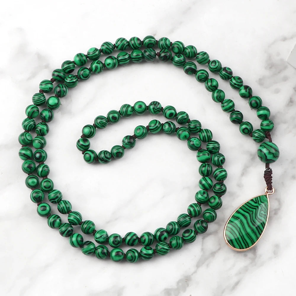 Natural Malachite Stone Beaded Necklaces&Bracelets