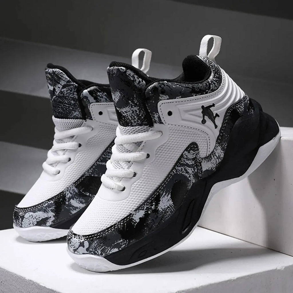 Kids 2025 Basketball Sneakers – Thick Sole Non-Slip Sports Shoes