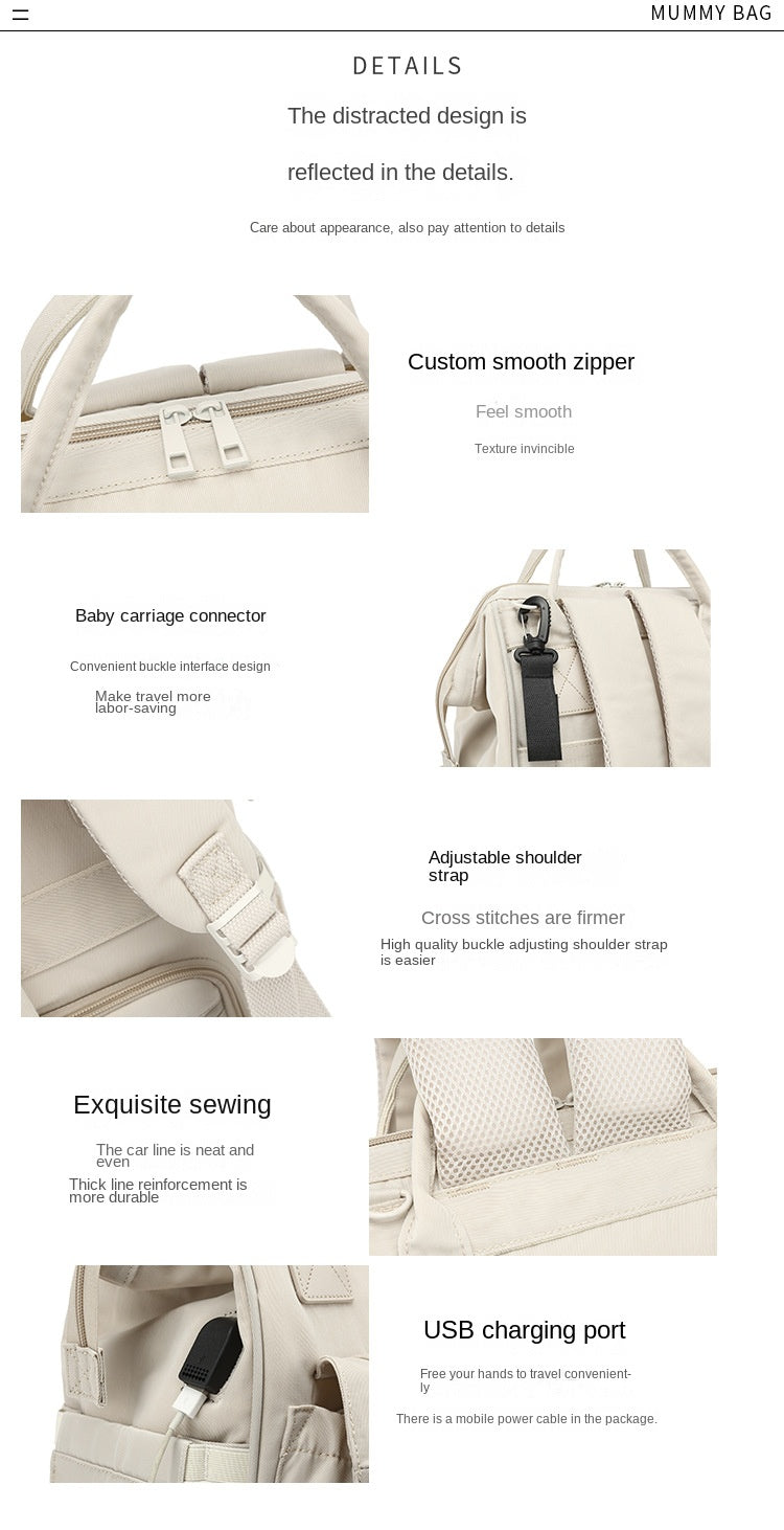 Waterproof Baby Diaper Backpack – Travel & Mommy Bag