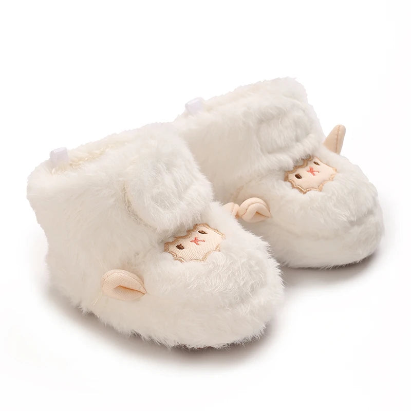 Winter 0-1 Year Old Baby Boots Warm and Cute Soft Soled Shoes