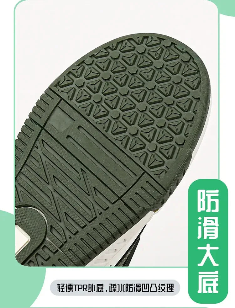 Kids’ Running Sneakers – Leather & Mesh, Non-Slip Shoes