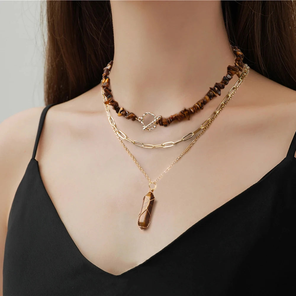 Summer Fashion Multi-layer Beads Necklace