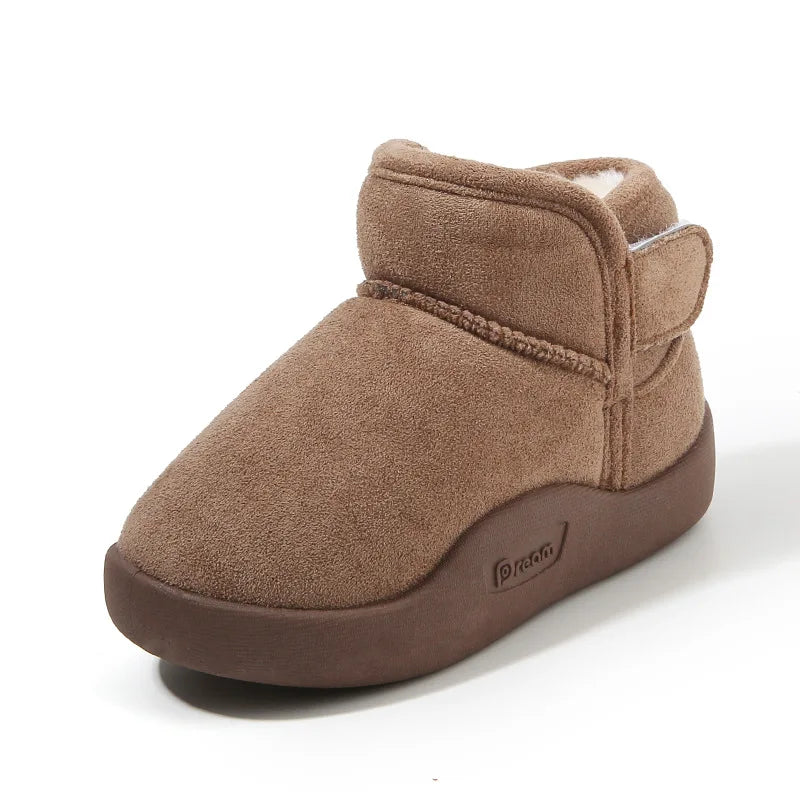 Kids 2025 Winter Snow Boots – Plush Warm Toddler Shoes (Size 15–24)