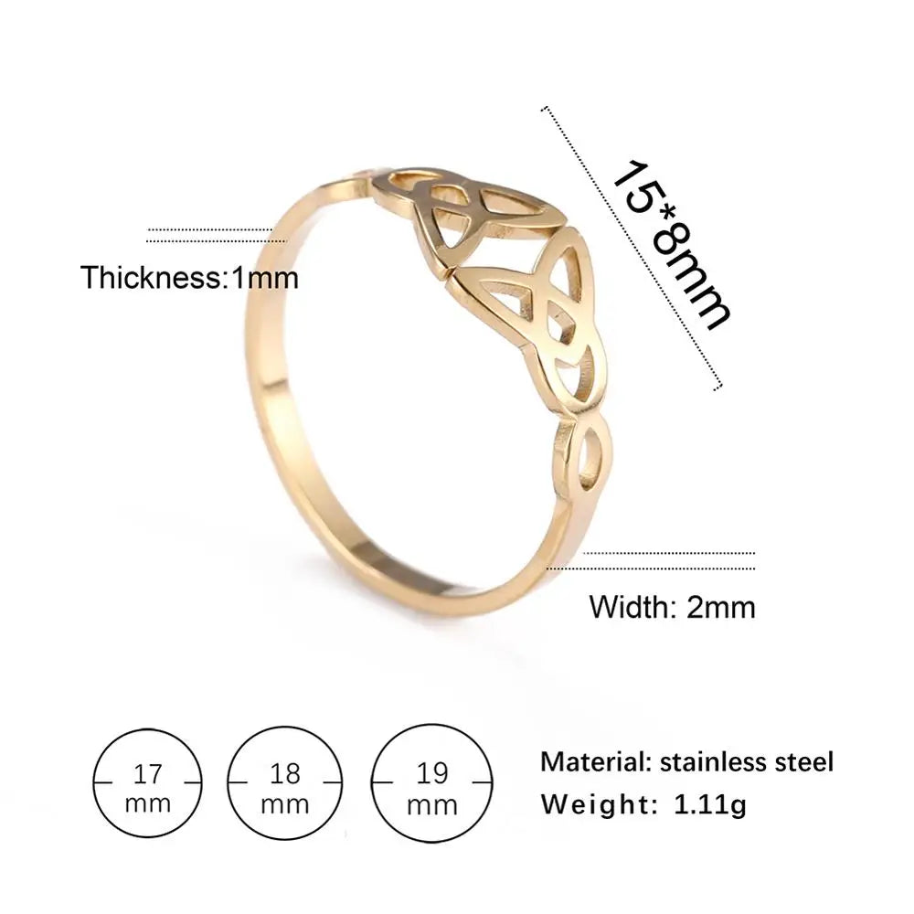 Cazador  Triquetra Irish Celtics Knot Rings for Women Stainless Steel Talisman Amulet Man Ring Jewelry 2026 Couple Gifts