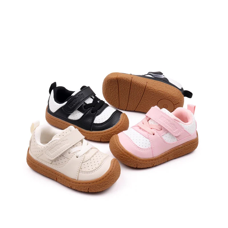 Toddler Shoes (1–5Y) – PU Rubber Sole Non-Slip Spring/Autumn Sneakers