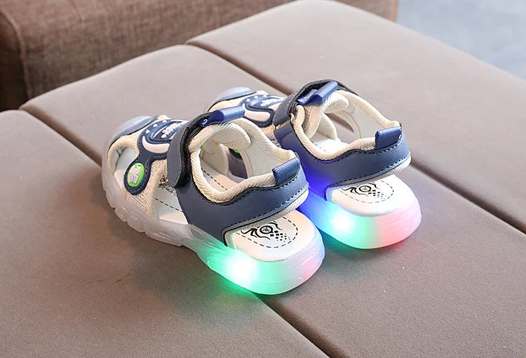 Toddler LED Sandals – Soft Sole Cartoon Summer Shoes