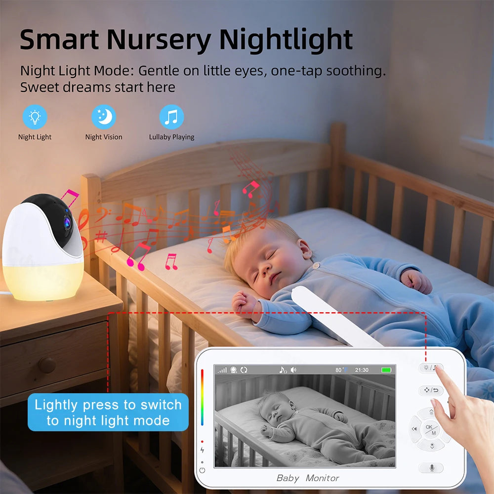 1080P HD Baby Monitor – WiFi, 4.3" Display & Night Vision