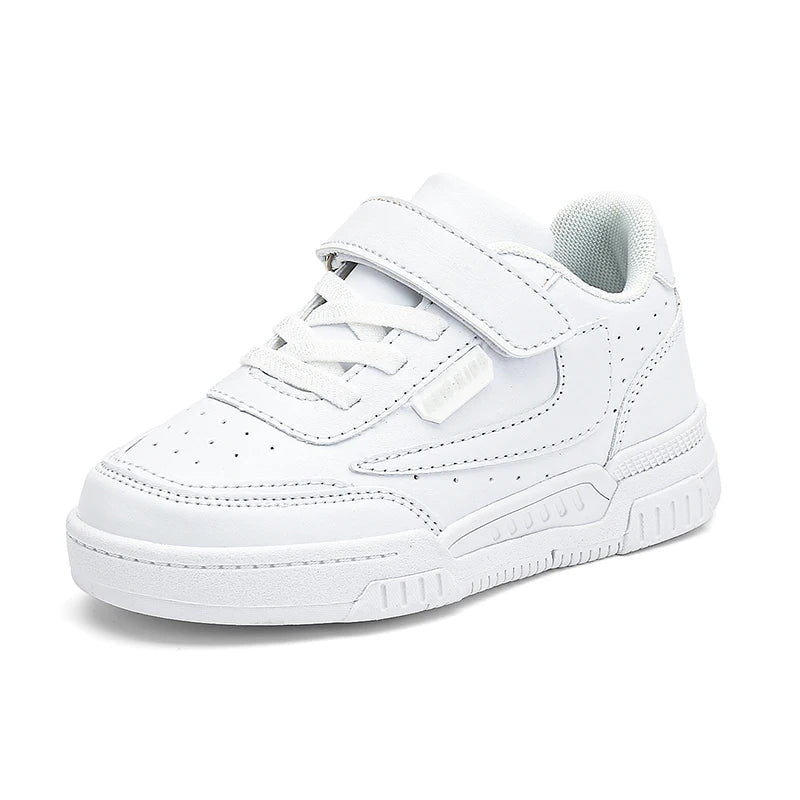 Kids’ Running Sneakers – Leather & Mesh, Non-Slip Shoes