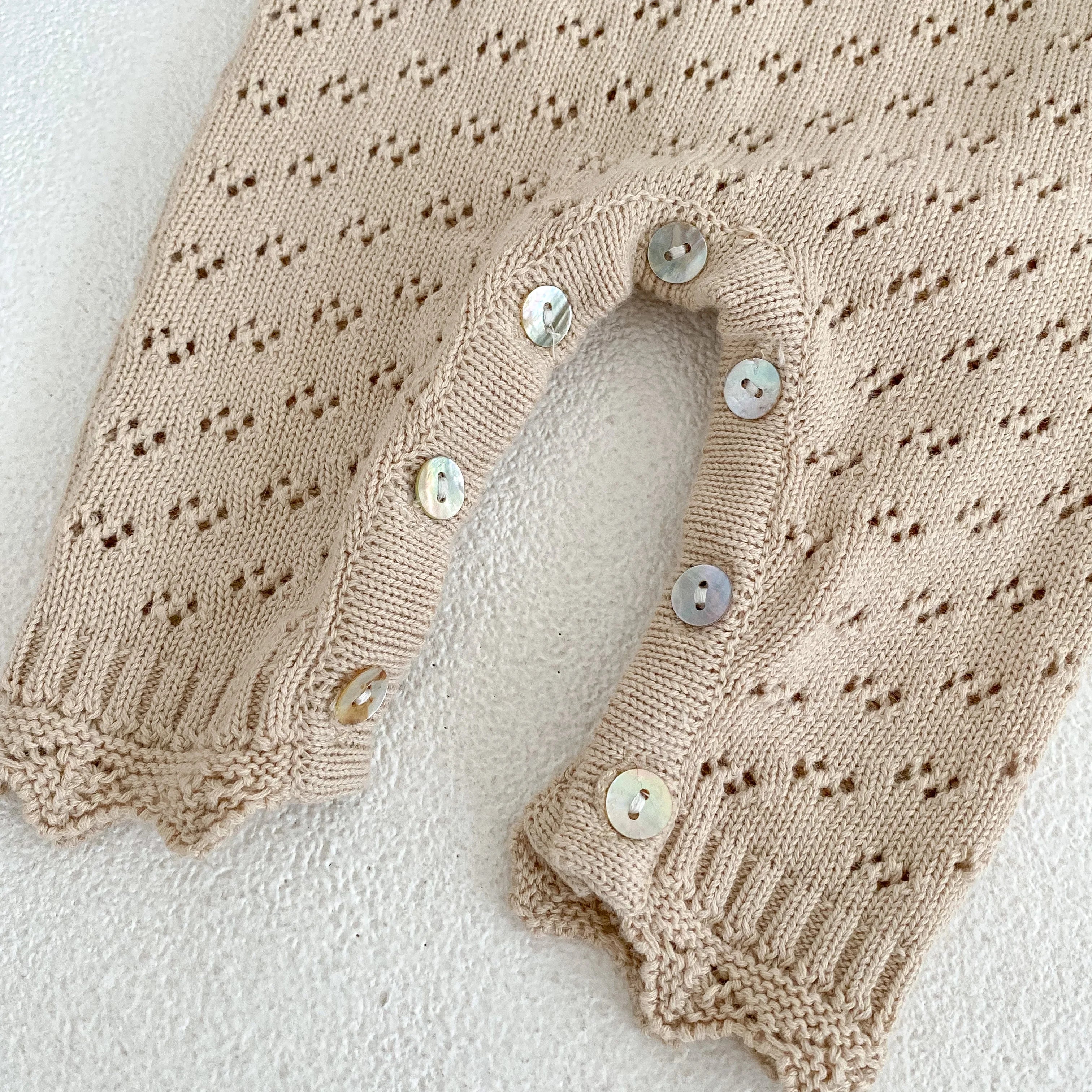 Baby Girl Knit Romper & Dress Top (0–12M)