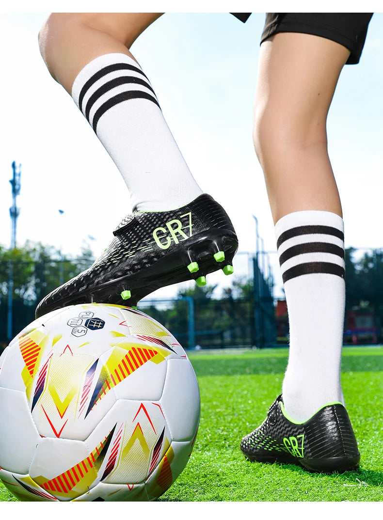 Kids’ Soccer Cleats – Hook & Loop Football Shoes