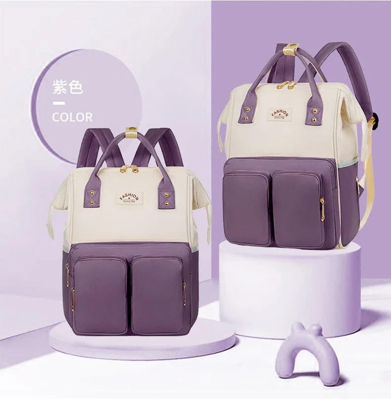 Nappy Backpack Bag – Large Capacity Waterproof Diaper Bag for Baby Care & Travel