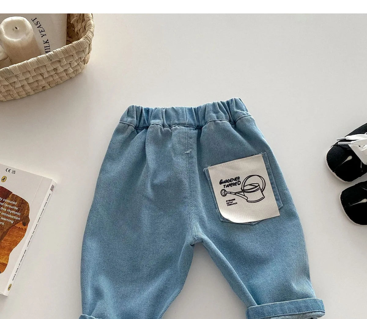 Kids Spring Striped Denim Pants (0–5Y)