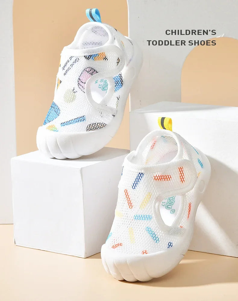 Kids Summer Air Mesh Sandals (1–4T) – Lightweight Non-Slip First Walkers