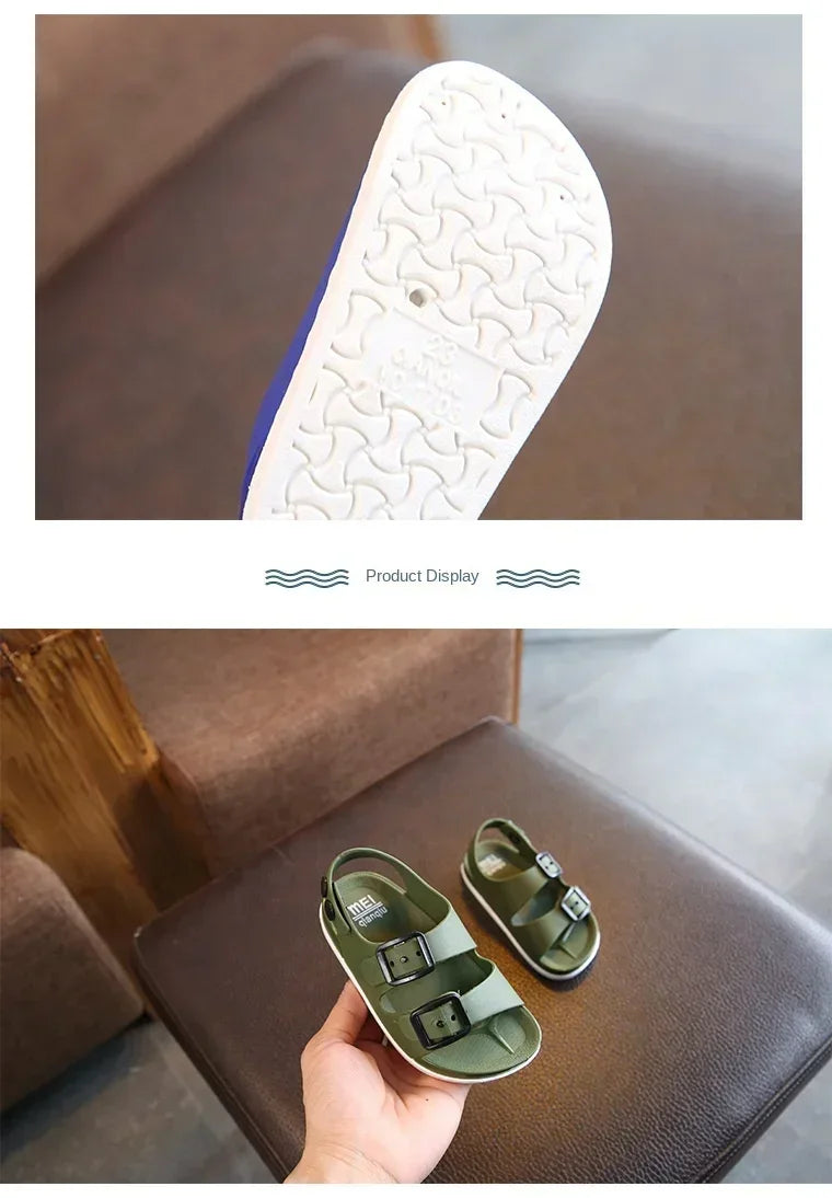 Kids Summer Sandals – Soft Lightweight Closed-Toe Beach Shoes