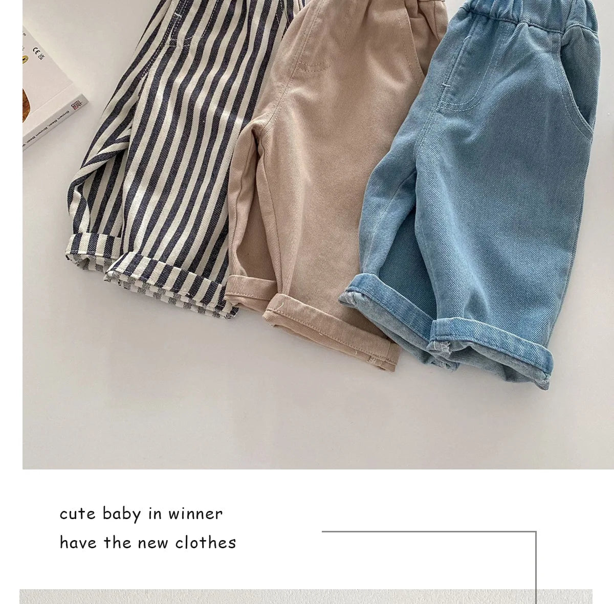 Kids Spring Striped Denim Pants (0–5Y)