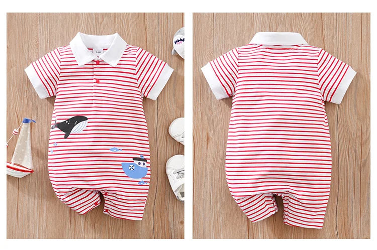 0-18 Summer Short Sleeved Baby Jumpsuit