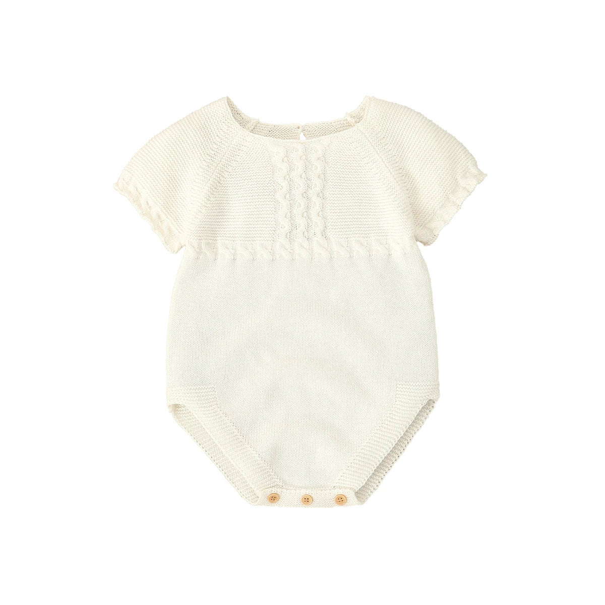 Baby Girl Summer Bodysuit, Solid Muslin Romper 1–18M