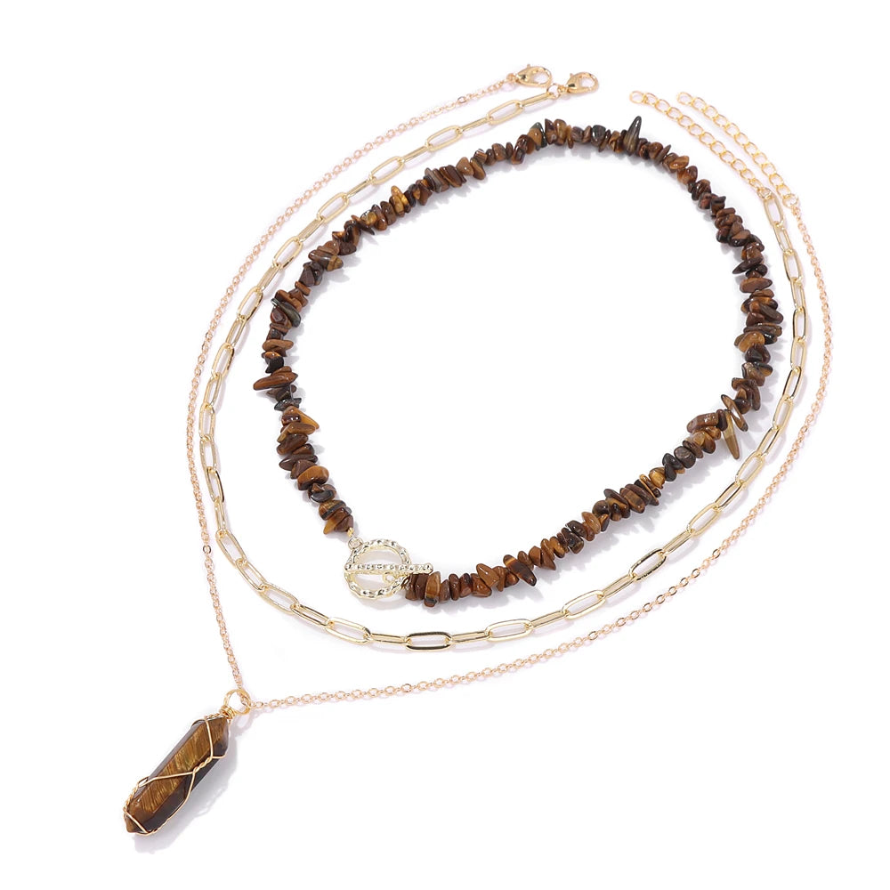 Summer Fashion Multi-layer Beads Necklace
