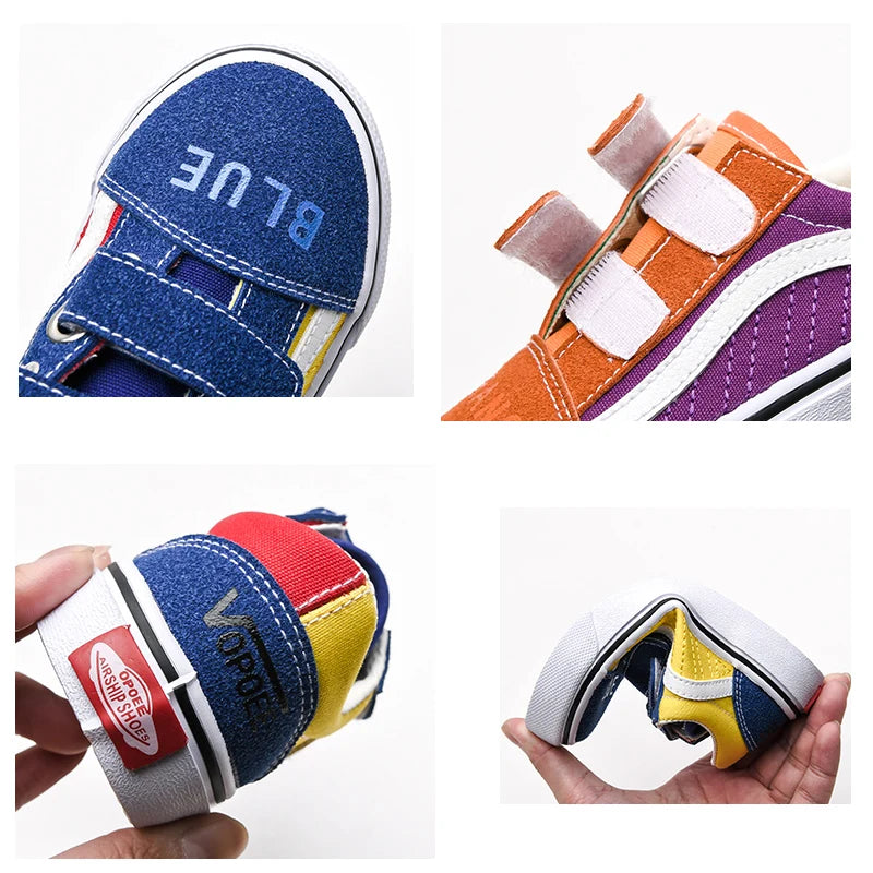 Kids Colored Canvas Sneakers
