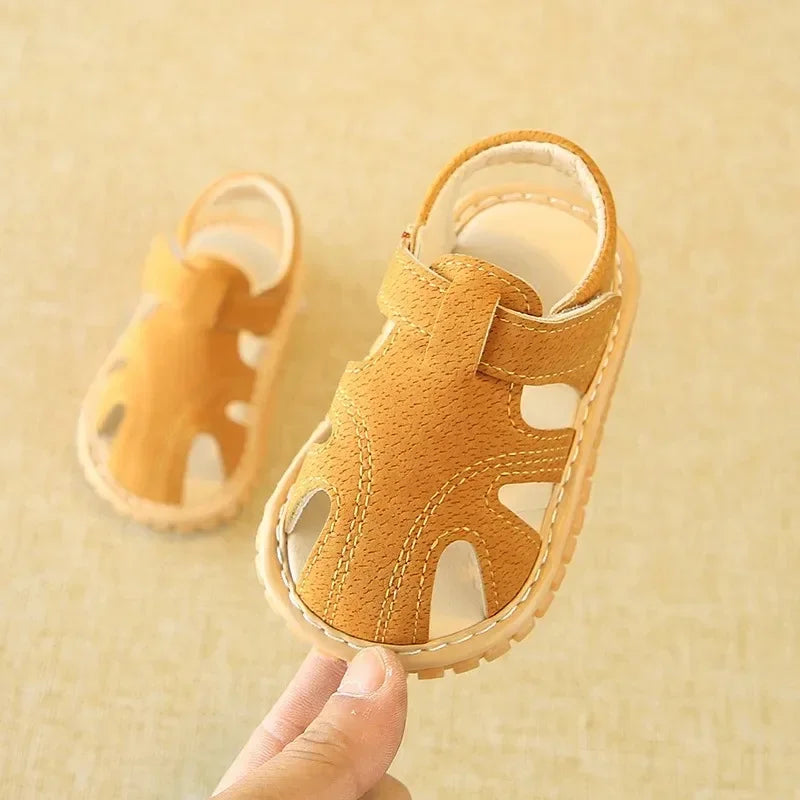 Baby First-Step Sandals – Non-Slip Rubber Sole Summer Shoes