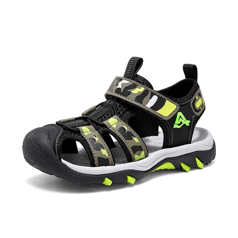 Kids’ Summer Water Sandals – Non-Slip Leather Shoes