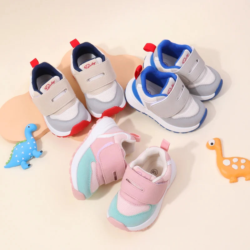 Kids  Prewalker Sneakers – Rubber Sole Anti-Slip Casual Shoes