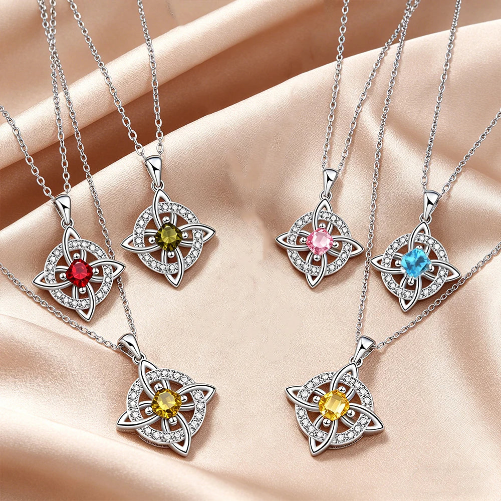 Dainty 5A Birthstone Pendant Necklace