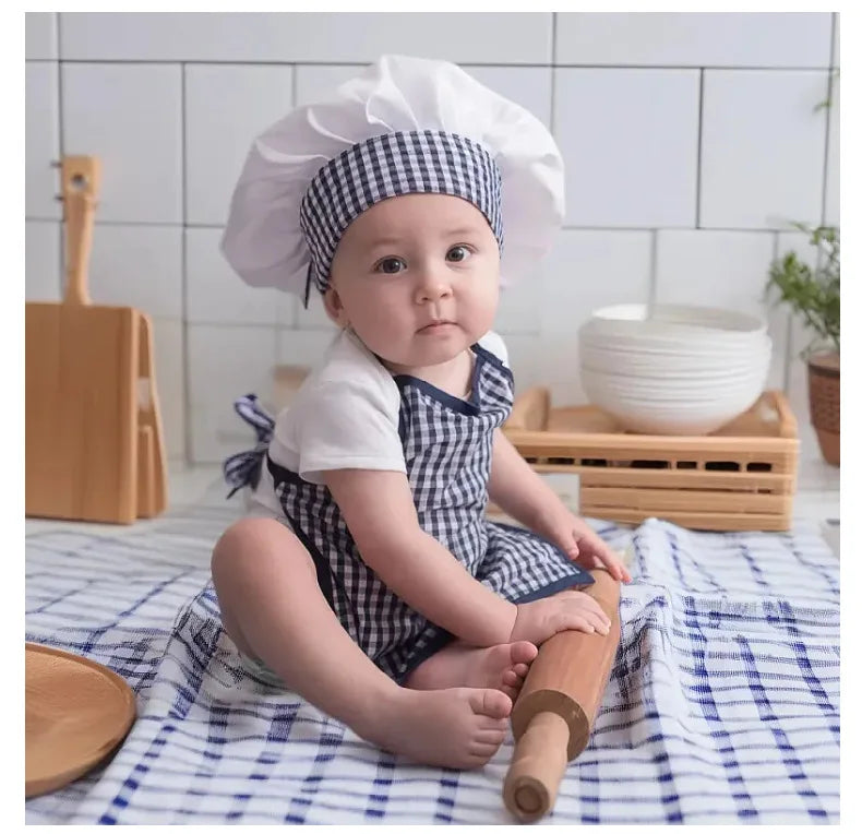 2pcs/set Chef Baby Cook Costume