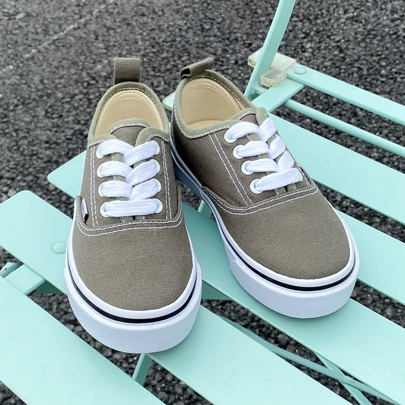Kids’ Low-Top Canvas Shoes – Minimalist Casual Sneakers