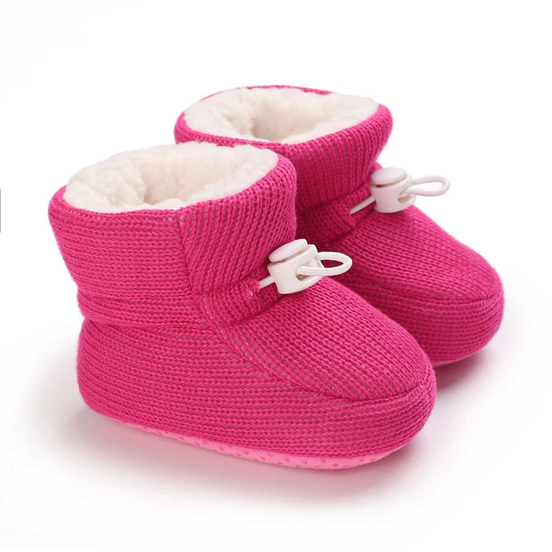 Baby Winter Snow Boots – Soft Sole Cotton First-Step Toddler Shoes