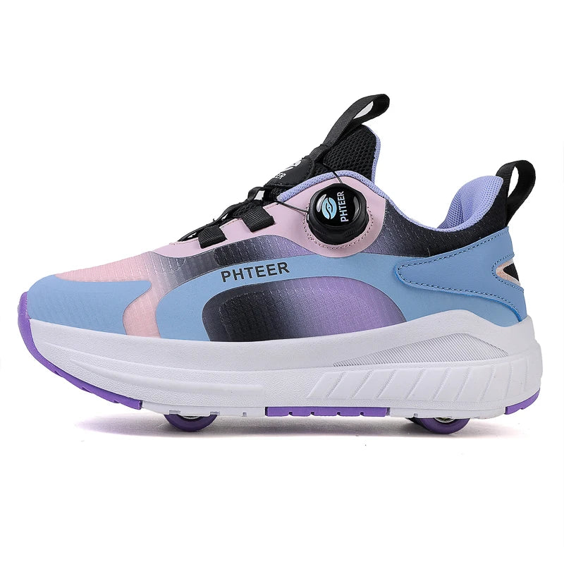 Kids Two-Wheel Roller Skates – Detachable Walking Shoes