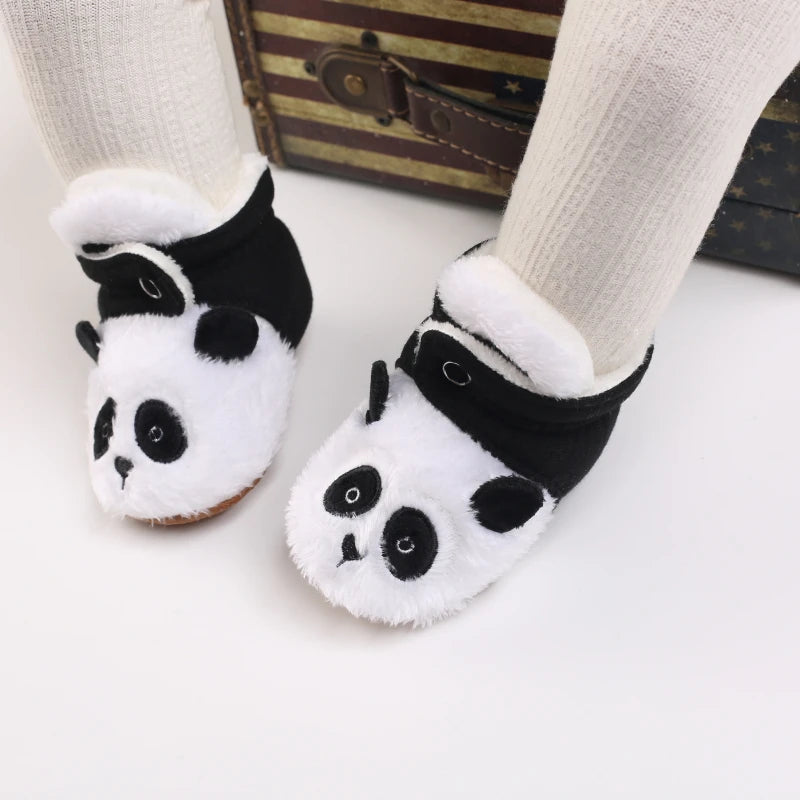 Baby Winter Cotton Shoes (0–1Y) – Thick Warm Teddy Bear Walking Shoes