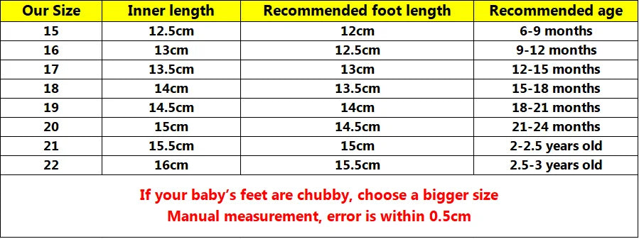 Baby Shoes High Quality Toddler 1-5 Years