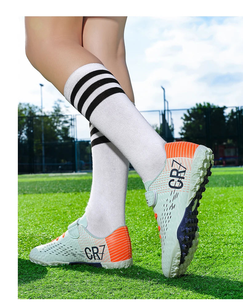 Kids’ Soccer Cleats – Hook & Loop Football Shoes
