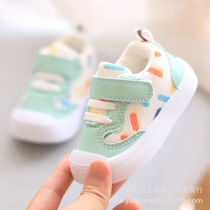 Kids’ Soft-Soled Sneakers – Casual Mesh Walking Shoes
