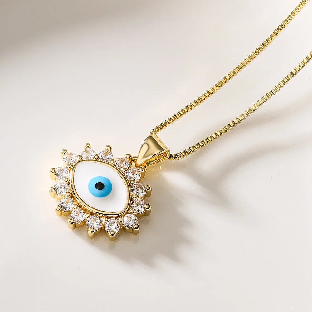 Light Luxury Devil's Eye Women Necklaces,