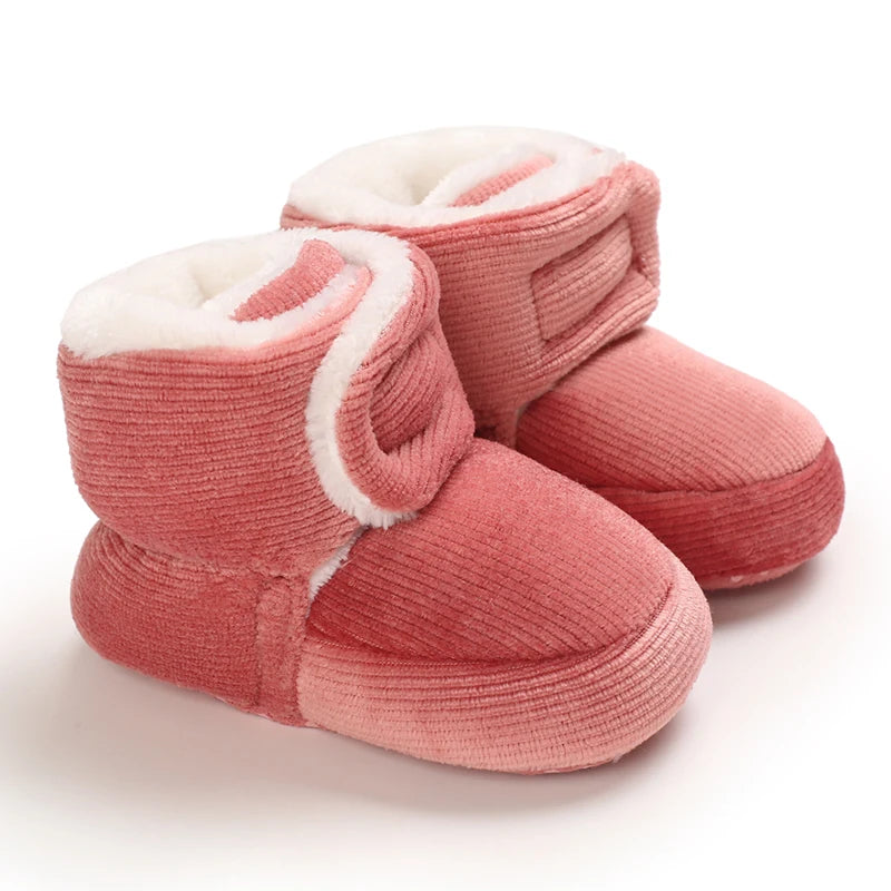 Winter 0-1 Year Old Baby Boots Warm and Cute Soft Soled Shoes