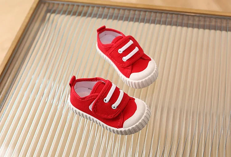 Kids Canvas Sneakers – Soft Breathable Candy-Colored Shoes