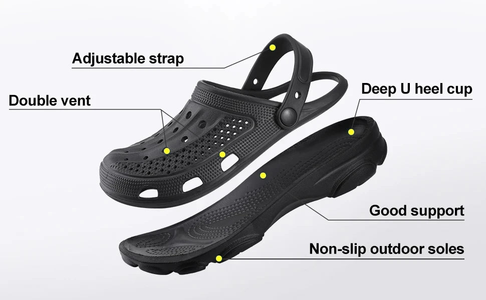 Crestar Women’s Clogs – Breathable Non-Slip Garden & Beach Sandals