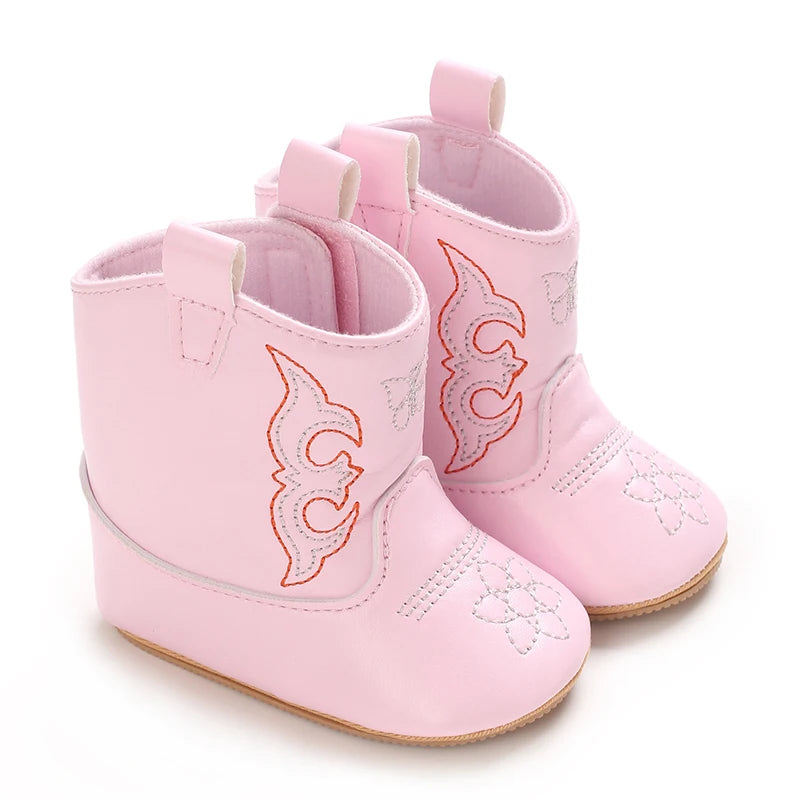 Baby Little Boots (0–18M) – Soft PU Anti-Slip Spring/Autumn Shoes