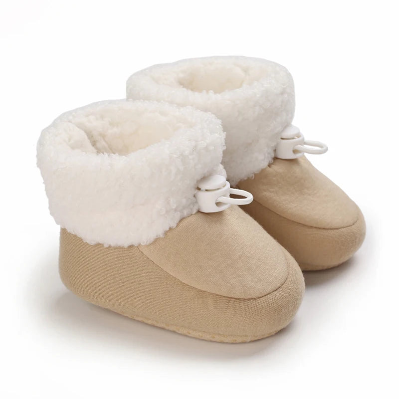 Baby Winter Snow Boots – Soft Sole Cotton First-Step Toddler Shoes