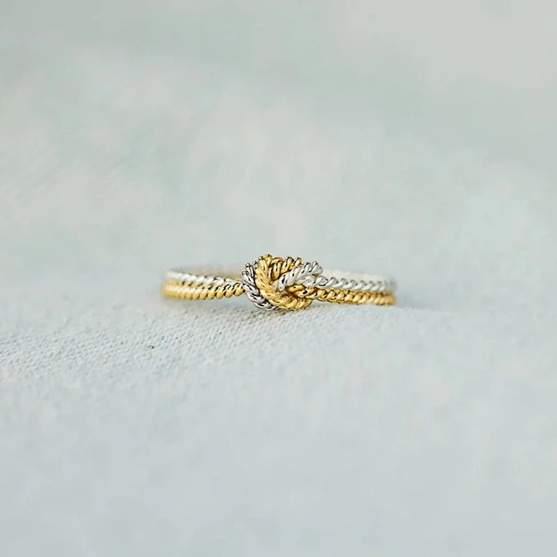 CAOSHI Chic Two-tone Style Finger Ring Female Engagement Jewelry with Brilliant Zirconia Fashion Thin Accessories for Wedding