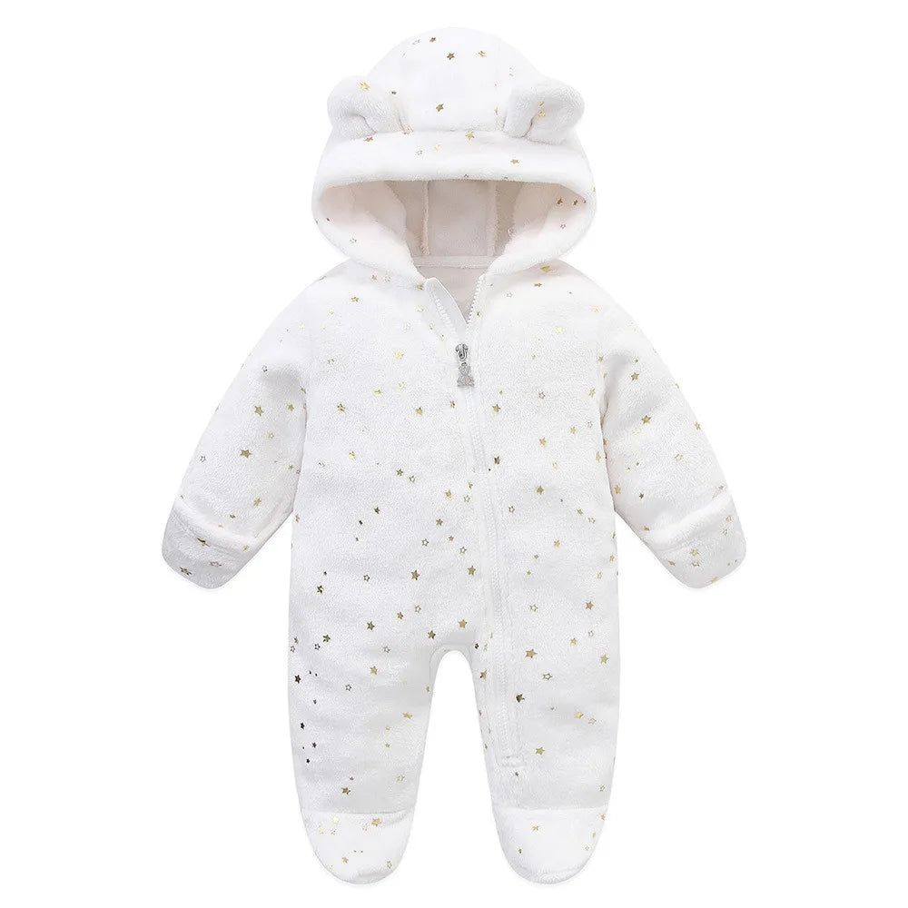 Cute Baby Jumpsuit – Warm Fleece (0–1Y)