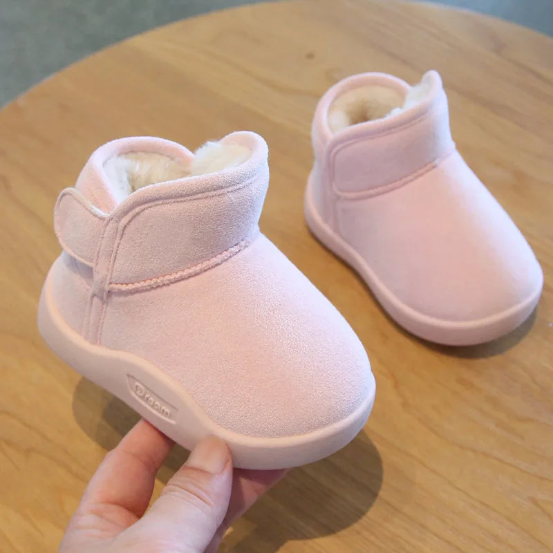 Kids 2025 Winter Snow Boots – Plush Warm Toddler Shoes (Size 15–24)