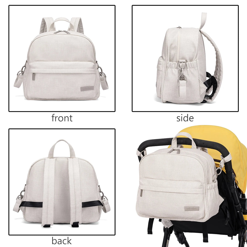 Soboba Stylish Waterproof Diaper Bag – Large Capacity Multi-Functional Backpack with 2 Straps
